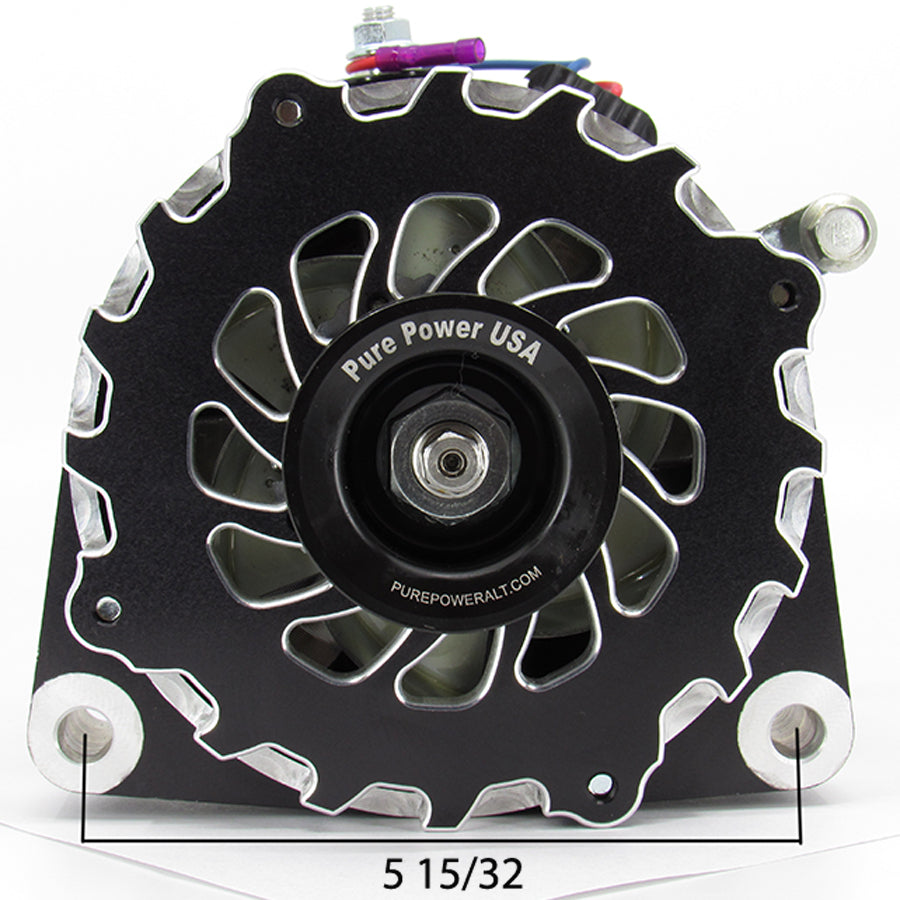 Billet Machined Black 250 AMP PurePower Hairpin Alternator GM LS Engine Swap