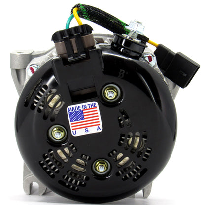 370 Amp Custom High Output Alternator Replaces 3G models with half moon regulator connector 6 Groove Pulley