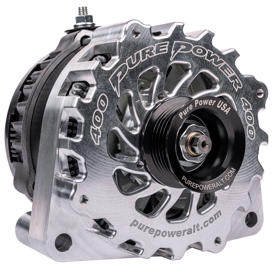 400 AMP Machined Billet Custom High Output Alternator OEM Built in the USA