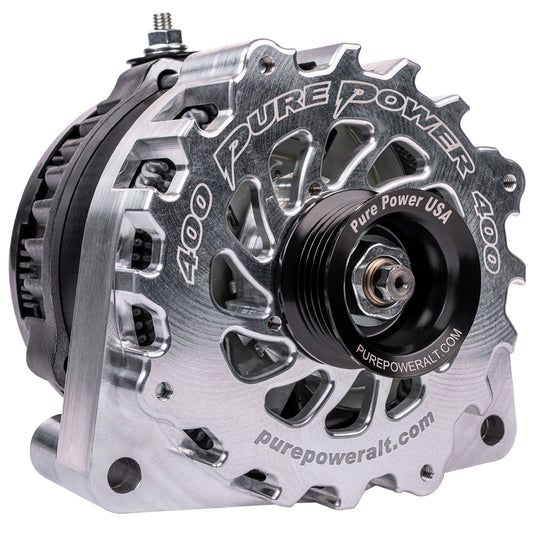 400 AMP Machined Billet Custom High Output Alternator OEM Built in the USA