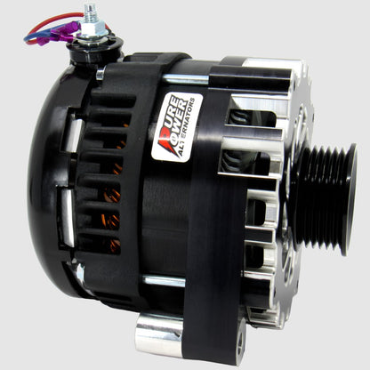 Billet Machined Black 250 AMP PurePower Hairpin Alternator GM LS Engine Swap
