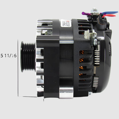 Billet Machined Black 250 AMP PurePower Hairpin Alternator GM LS Engine Swap