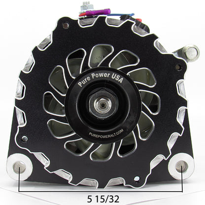 Billet Machined Black 250 AMP PurePower Hairpin Alternator GM LS Engine Swap
