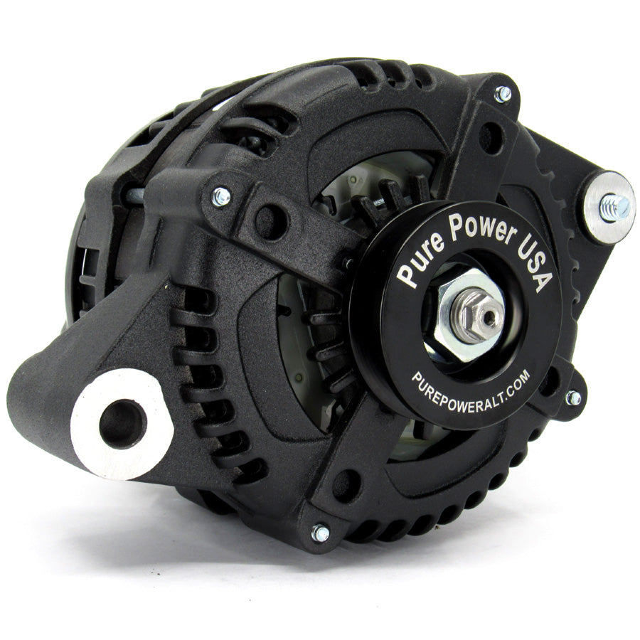 170amp PurePower Marine Alternator Replaces Delco Style 10si, 12si with 6.6in. Bolt Pattern, Volvo, Crusader, Mercruiser, PCM, Ilmor Engines