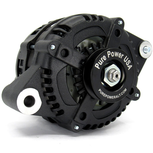 170amp PurePower Marine Alternator Replaces Delco Style 10si, 12si with 6.6in. Bolt Pattern, Volvo, Crusader, Mercruiser, PCM, Ilmor Engines