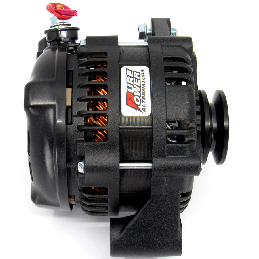 170amp PurePower Marine Alternator Replaces Delco Style 10si, 12si with 6.6in. Bolt Pattern, Volvo, Crusader, Mercruiser, PCM, Ilmor Engines