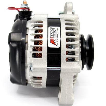 12 Volt 180Amp PurePower Universal High Output Alternator, Durable 6 Phase Hairpin Technology Highest Charging Output At Idle In The Industry